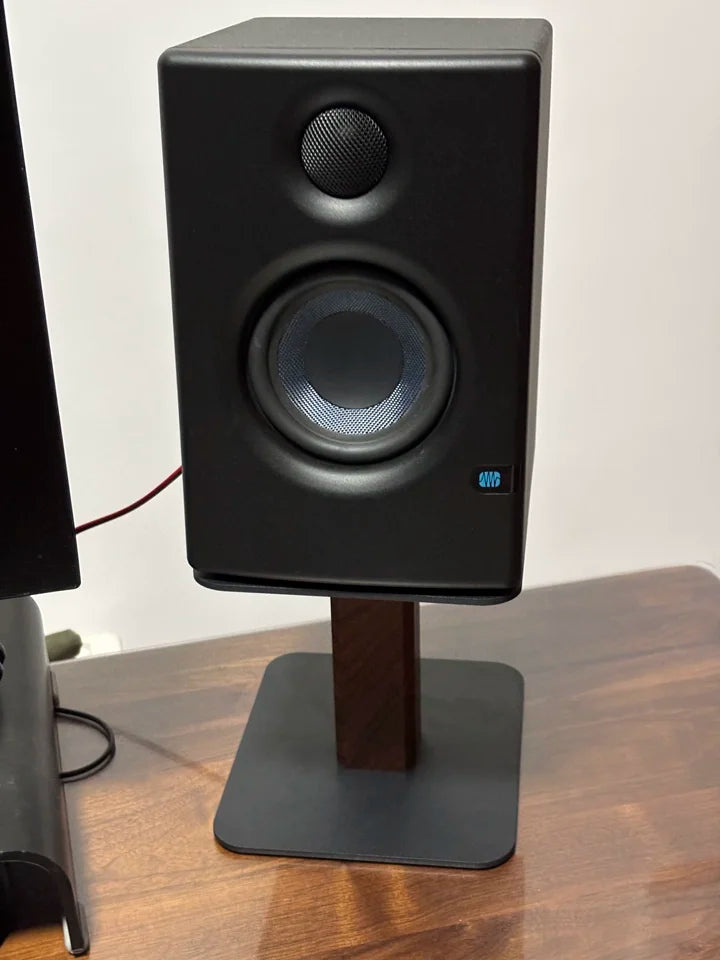 Black Walnut Speaker Stand Desktop Speaker Storage Holders Universal Music Studio Speaker Rack for Office Electronic Accessories
