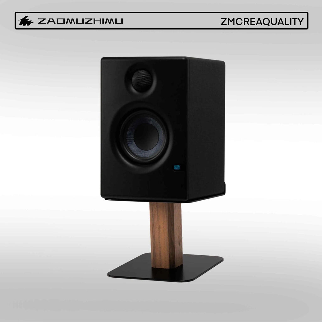 Black Walnut Speaker Stand Desktop Speaker Storage Holders Universal Music Studio Speaker Rack for Office Electronic Accessories