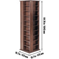 SucceBuy Media Storage Cabinet Rotating Media Tower Protects And Organizes Music Movie Video Games CD or Memorabilia Collections
