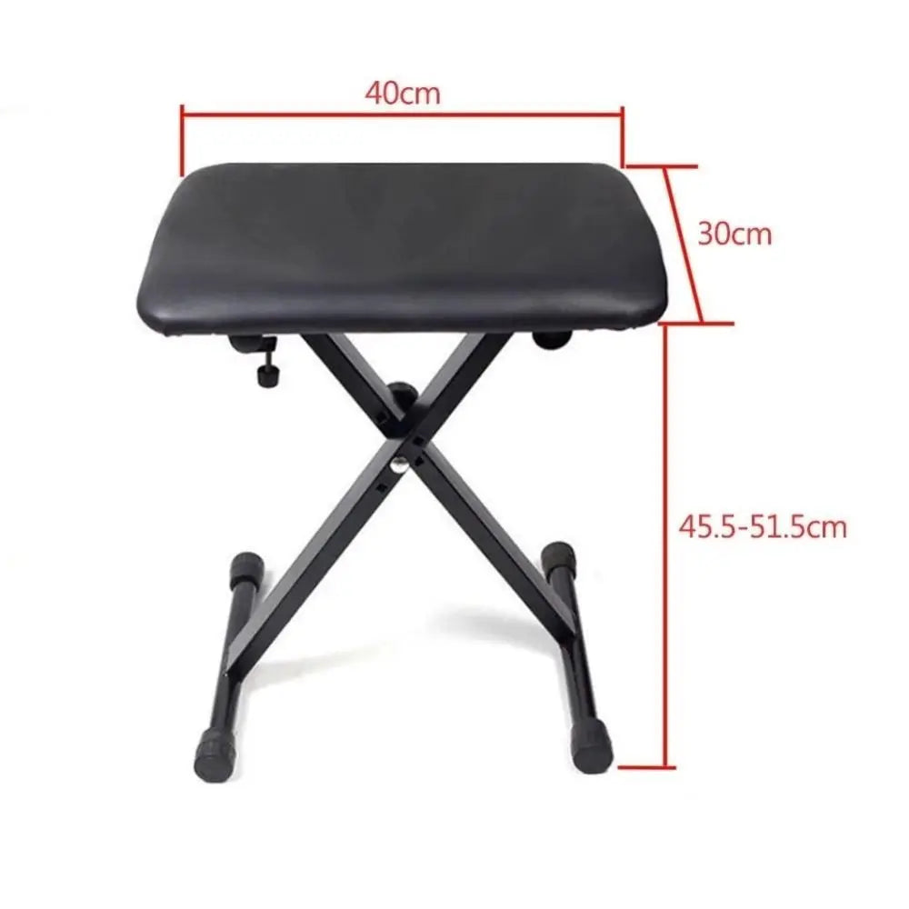 New Iron Folding Piano Chair Black Adjustable Foldable Piano Stool Keyboard Stool Piano