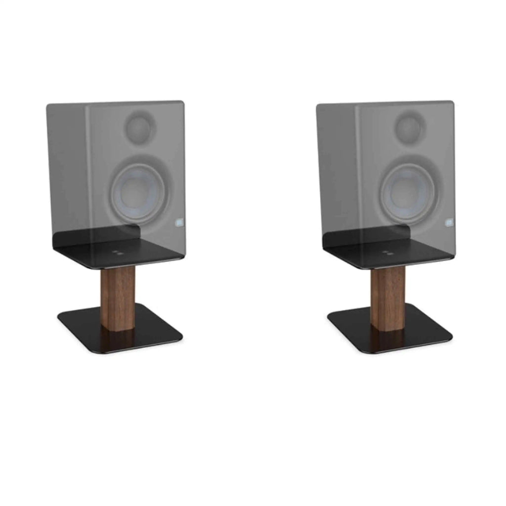 Black Walnut Speaker Stand Desktop Speaker Storage Holders Universal Music Studio Speaker Rack for Office Electronic Accessories