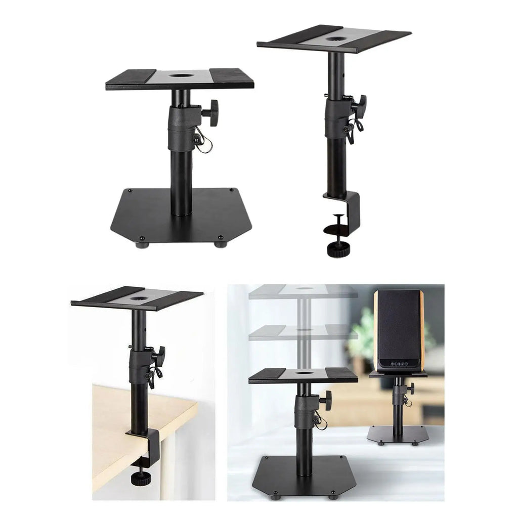 Speaker Stand Steel Adjustable Height Studio Monitor Stand Speaker Holder for Music Studio Surrounds Sound Bookshelf Speakers