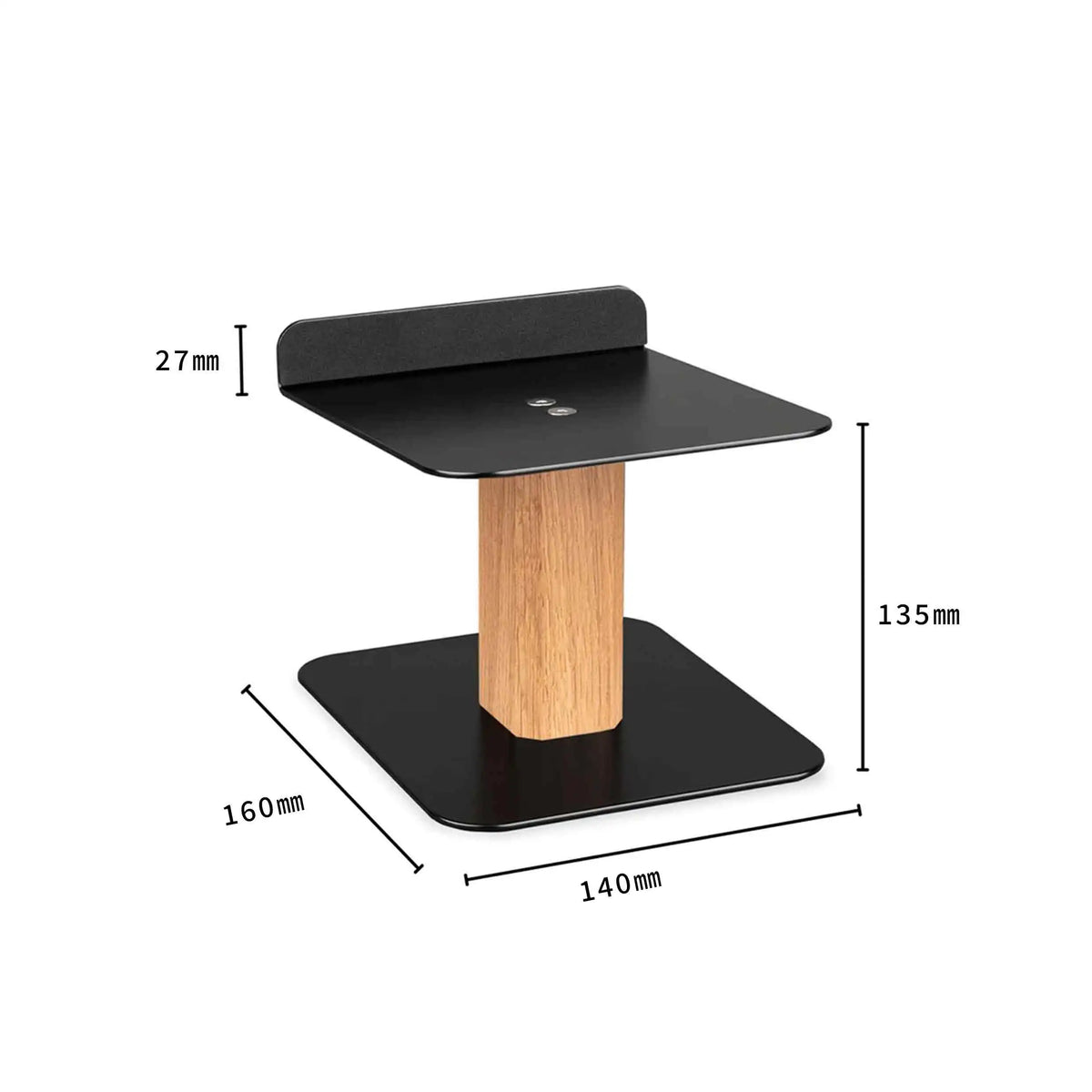 Black Walnut Speaker Stand Desktop Speaker Storage Holders Universal Music Studio Speaker Rack for Office Electronic Accessories