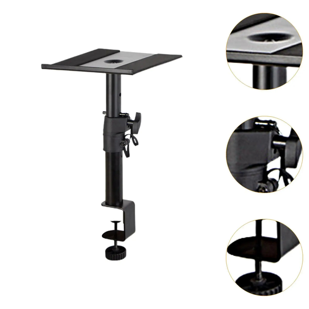 Speaker Stand Steel Adjustable Height Studio Monitor Stand Speaker Holder for Music Studio Surrounds Sound Bookshelf Speakers