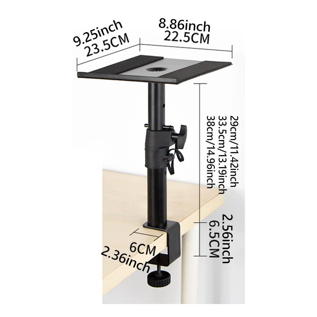 Speaker Stand Steel Adjustable Height Studio Monitor Stand Speaker Holder for Music Studio Surrounds Sound Bookshelf Speakers
