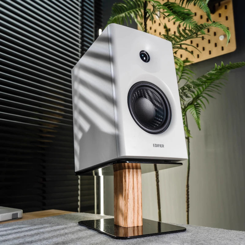 Black Walnut Speaker Stand Desktop Speaker Storage Holders Universal Music Studio Speaker Rack for Office Electronic Accessories