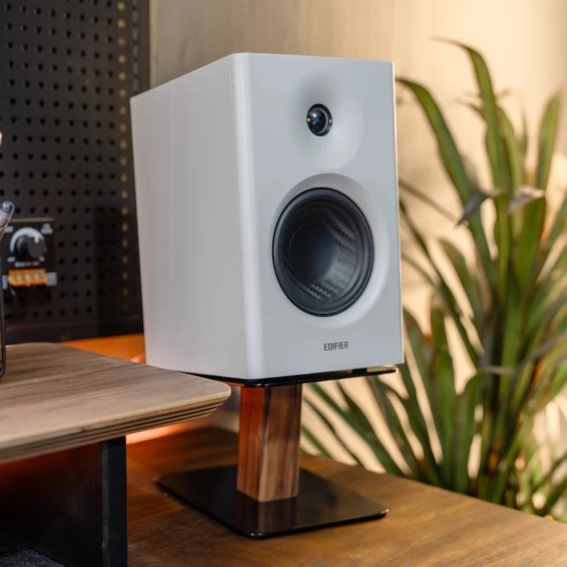 Black Walnut Speaker Stand Desktop Speaker Storage Holders Universal Music Studio Speaker Rack for Office Electronic Accessories