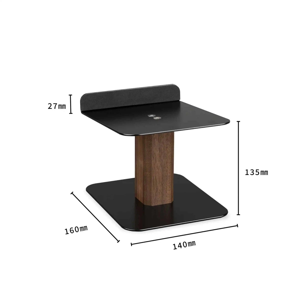 Black Walnut Speaker Stand Desktop Speaker Storage Holders Universal Music Studio Speaker Rack for Office Electronic Accessories