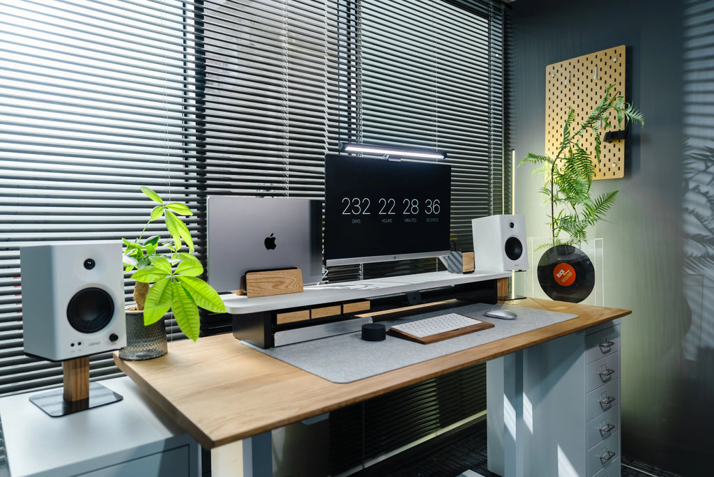 Black Walnut Speaker Stand Desktop Speaker Storage Holders Universal Music Studio Speaker Rack for Office Electronic Accessories