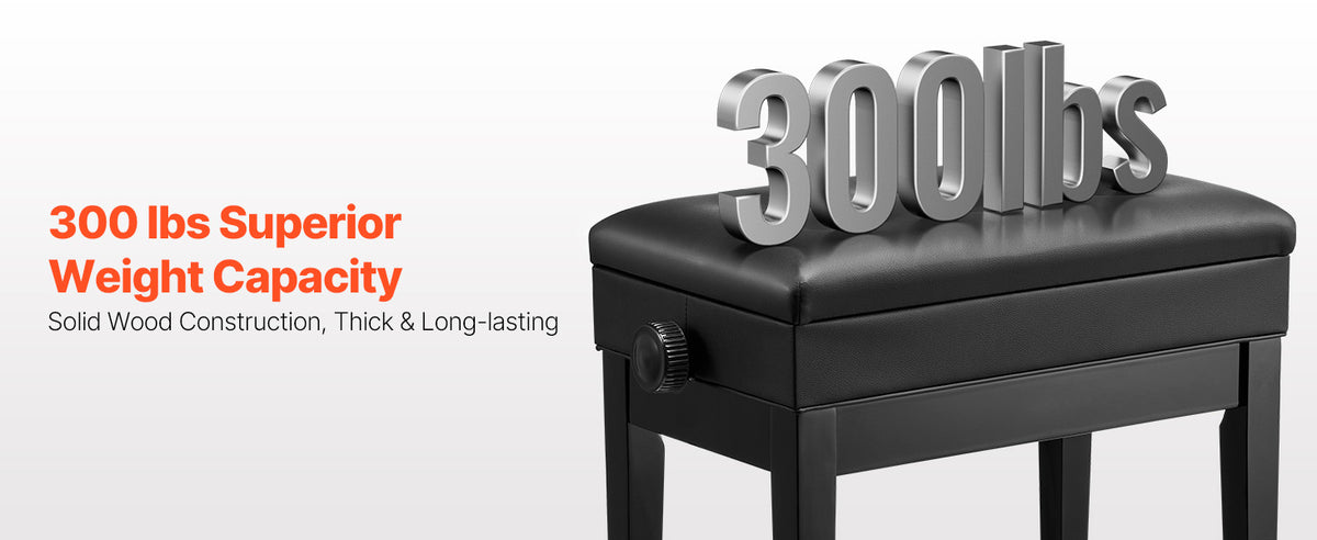 SucceBuy Piano Use Chair, Piano Bench with High-Density Padded Cushion & Storage Compartment Wooden Piano Bookcase Stool Seat