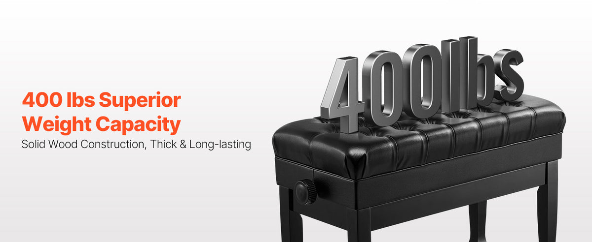 SucceBuy Piano Use Chair, Piano Bench with High-Density Padded Cushion & Storage Compartment Wooden Piano Bookcase Stool Seat